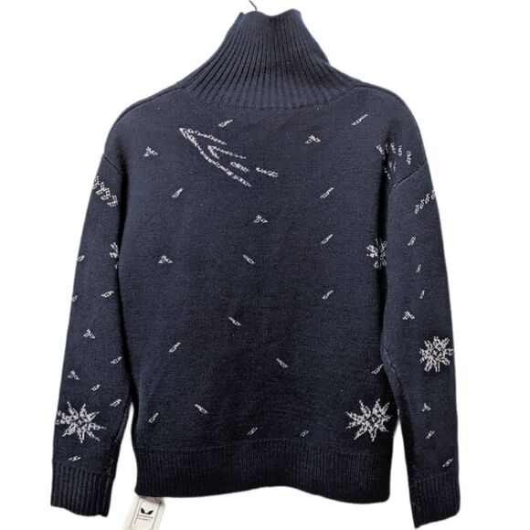 NWT COCOON LOVELY Singing to the Moon Virgin Wool Turtleneck Sweater 4 - Picture 3 of 5